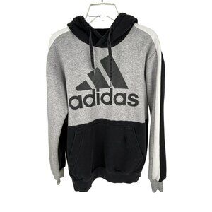 Adidas Men's Pullover Hoodie Gray/Black Logo Sz. S